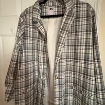 SO pastel plaid blazer