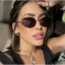 NWT Bundle Retro Oval Sunglasses Set Brown & Black Lens Y2K‎ Unisex