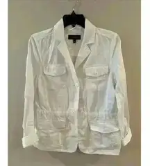 Talbots Embroidered Daisy White Cotton Jacket Size Small Coquette Balletcore