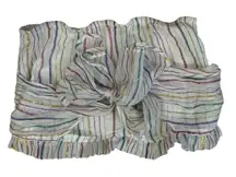 Apiece Apart Top Womens Size‎ 6 Multicolor Strapless Ruffle Trim Metallic