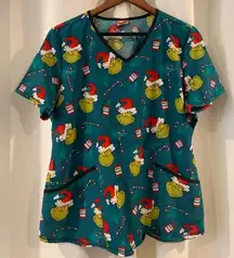 Dr. Seuss The Grinch Nurse Scrubs Shirt Christmas‎ Size Large