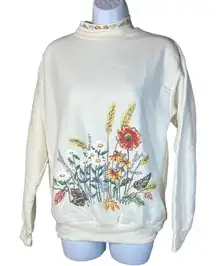 Vintage Blair Mock Neck Flower Print Sweater Size Small‎