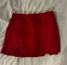 red tennis skirt