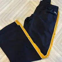 Puma Women’s Wide Leg Black & Gold Athletic Pants - Size M