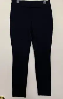 Hilary Radley Slim Leg Black Pants with Subtle Textured‎ Detail, Size M