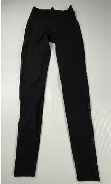 Alo Yoga Black High Waist Workout Leggings‎ with Mesh Panels XS