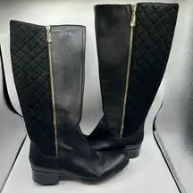 Corso Como ENRICA Black Leather Equestrian Riding Knee-High Boot Women's 9.5M