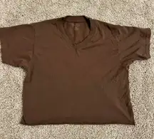 Cropped Brown Tee