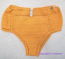 NEW Free People She Made Me Essential‎ High-Waisted Crochet Bikini Bottoms , M