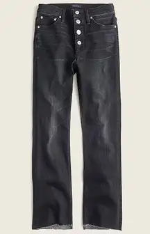 J. Crew NWT 9” Billie Demi Boot Crop Jeans Washed Black Wash Size 27