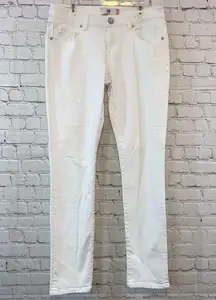 Cabi Slim Boyfriend White Denim Jeans Style# 5171