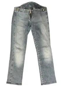 Diesel Denim Vintage RARE Womens Size 29 Blue Wash Exposed Zipper Low Rise Jeans