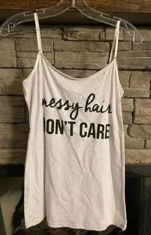 NWOT boutique tank - messy hair don’t care