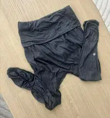 Lululemon Black and Gray Built In Shorts Running Leggings