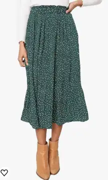 Green Polka Dot Skirt 