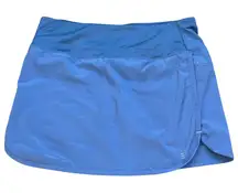 Free Fly Bamboo Lined Breeze 15"‎ Skort Blue Small Phone Pocket Waist Zipper