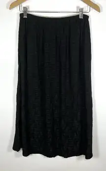 CP‎ Shades Skirt Women Large Black Sausalito Crinkle Maxi Boho Lagenlook VTG