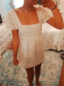 White mini dress