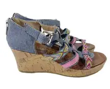 Sam Edelman Elsie Tia Strappy Multicolored
Wedge Sandals