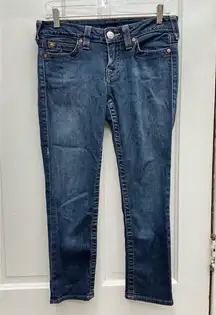 True Religion thick‎ stitch denim jean capri capris women's 27