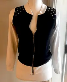 Kirra black & white studded jacket small #36