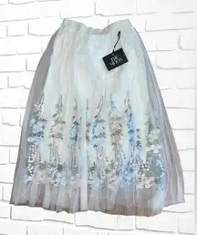 Moon Collection Los Angeles Women’s Size Small-Medium Tulle Floral Skirt • BNWT