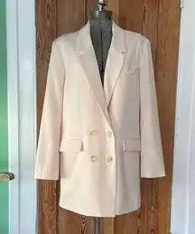 BB DAKOTA Dressed To Thrill Blush Ivory Blazer Jacket or Dress- Sz Medium