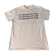 Ali Krieger Fan Club Cream T Shirt Comfort Colors Soccer Gotham #11 Cotton Sz M