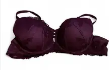 Torrid curve Deep Purple‎ Lace Bra 46b