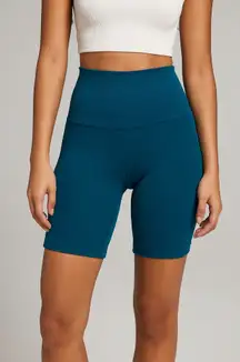 Colsie Ribbed Aqua Blue Biker Short
