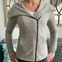 Mystree gray knit cardigan. Size XS. Asymmetrical zip.