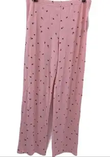 BP pink all over heart print pajama pants med NWT