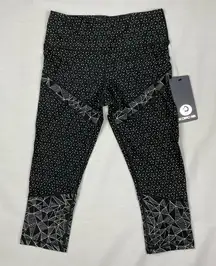 Scorpio Sol Cropped Leggings Yoga Pants Sz XS Polka Dot Geometric Print