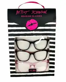 Betsey Johnson 3 Pack Reading Glasses, +1.50