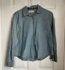 Madewell Lightweight Denim Chambray Button Down shirt long sleeve