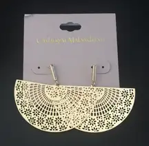 Catherine Malandrino Japanese Fan on Bar Earrings