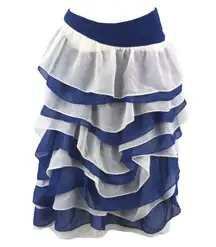 Anthropologie HTF:  x Chris Benz Capsule Collab ❃ Carmen Tiered Skirt ❃ Cobalt ❃