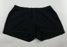 Old Navy Black Linen Blend High Rise Pull On Shorts XL
