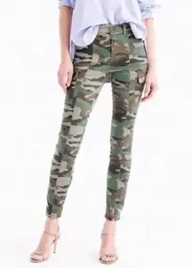 J.Crew  Camo Cargo Toothpick Army Military Print High Rise Pant