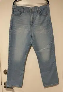 Loft The Straight Crop High Rise Jeans Size 12 NWT Regular Fit 27.5" Inseam