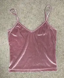 Full Tilt Velour Crop Top Size XS Pink Y2K