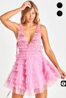 Love Shack Fancy Minya Mini Dress In Millennial Pink