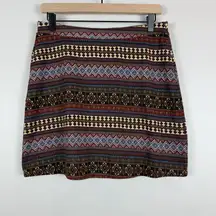 Double D Ranch Aztec Design Skirt Small Multi Summer Colorful Tribal Cowgirl
