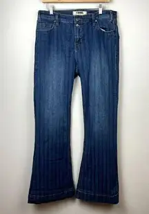 Rock & Roll Cowgirl Flare Jeans Womens‎ Size 34X33 Striped Wide Leg Trouser