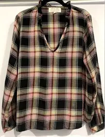 Excellent Condition, Cloth & Stone for Anthro Plaid Ruffled Flannel, Sz  Medium