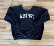 brandy melville westport oversized off the shoulder crewneck sweatshirt