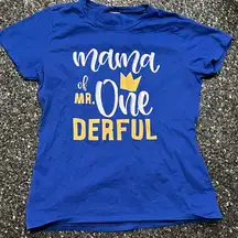 Mama Of Mr Onederful 1St Birthday One-Derful Matching Women T-shirt Medium