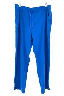 Urbane XL Womens Blue Straight Leg Cargo Uniform Scrubs Bottoms