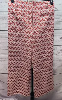 Jones & Co size 6 orange and white slacks with pockets and‎ belt loop - 3214