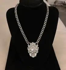 Statement Necklace Rhinestone‎ Large Teardrop